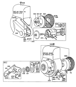 (2) Rewind Starter Assys. Diagram and Parts List for 80201-0725-XX  Briggs and Stratton Engine